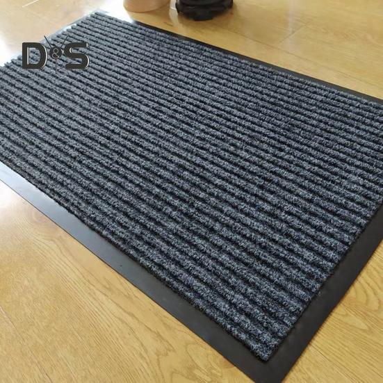 Bodenmatte mit Streifenmuster, niedriges Profil, absorbiert Feuchtigkeit, Fußmatte, Staub, rutschfeste Unterlage, hervorragende Saugfähigkeit, Eingangsbereich, Teppich für Badezimmer und Küche