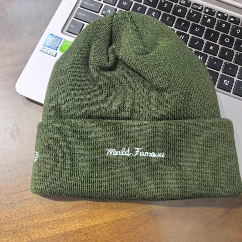 Czapka dzianinowa z haftowanym napisem Xiaomei - Unisex, do małej twarzy, wszechstronna czapka wełniana