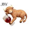 Small Resin Decor for Plants Drunk Highland Cow Figurine Plant Pot Hanger, Cute Animal Hanging Figurines, Decorative Hanger Waterproof Micro