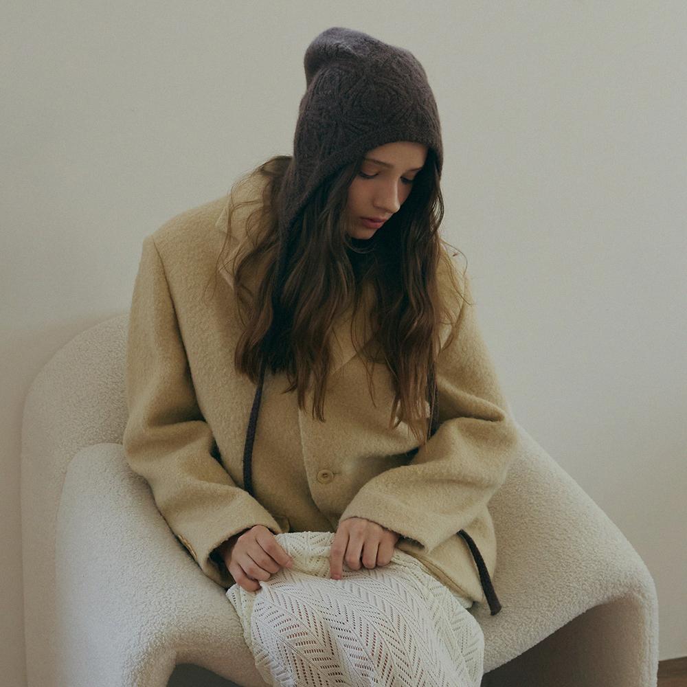 Meleuhen Leaf Knit Bonnet Hat_7Color