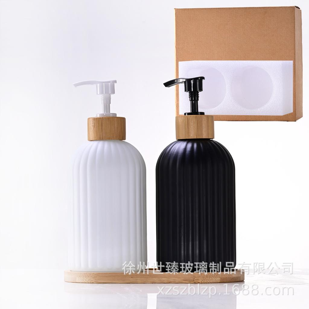 Large Capacity Pump-Action Glass Bottle for Shampoo, Lotion, and Hand Sanitizer