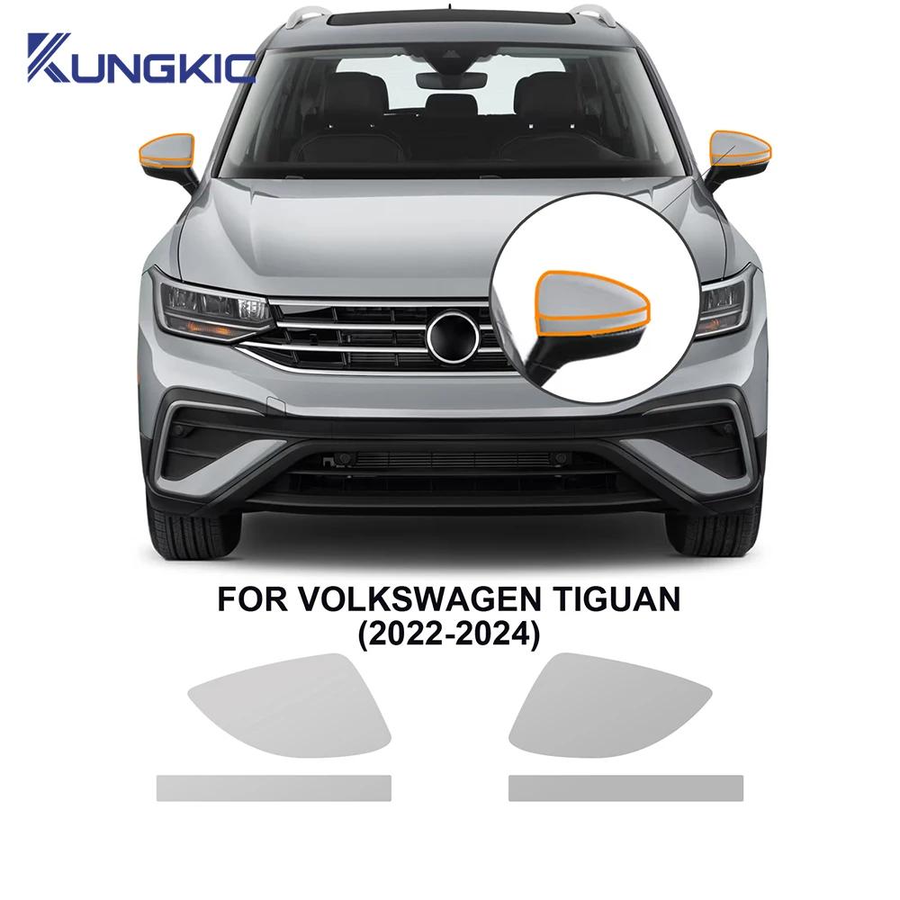Paint Protective Foil for Volkswagen Tiguan 2022 2023 2024 Headlight Rearview B Pillars Clear TPU Anti Scratch