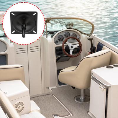 Multipurpose Boats Seat Swivels With 360 Degree Tilts and Powder Coated Black Finish for Saltwater Applications Use
