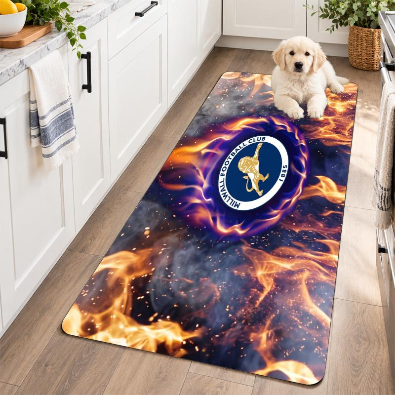 Flannel Kitchen Mat Millwall Football Soft Area Rug Non Slip Floor Carpet Home Decoration