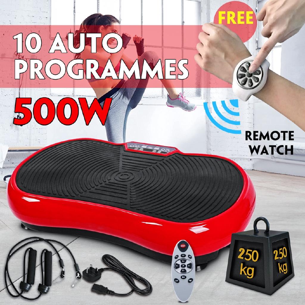 110V 250KG Trainer Plate Platform Body Shaper +Remote Watch+ RC+Resistance Band Max Bearing Exercise Fitness Slim Vibration Machine