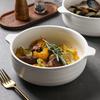 Japanese-style Ceramic Binaural Soup Bowl Heat-resistant Soup Basin Instant Noodle Bowl  Kitchen