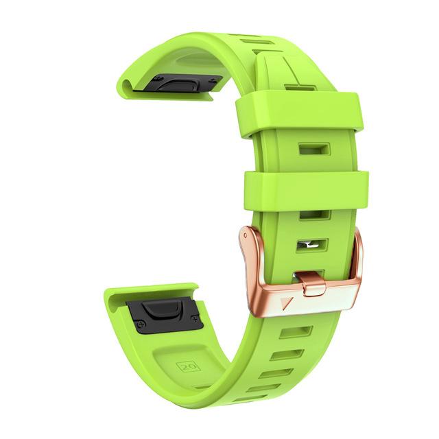 Replacement Silicone 20mm Watch Band For Garmin Fenix 6S 6SPro 5S Plus 7S Pro Wristband Quickfit Rose Gold Buckle Bracelet Strap