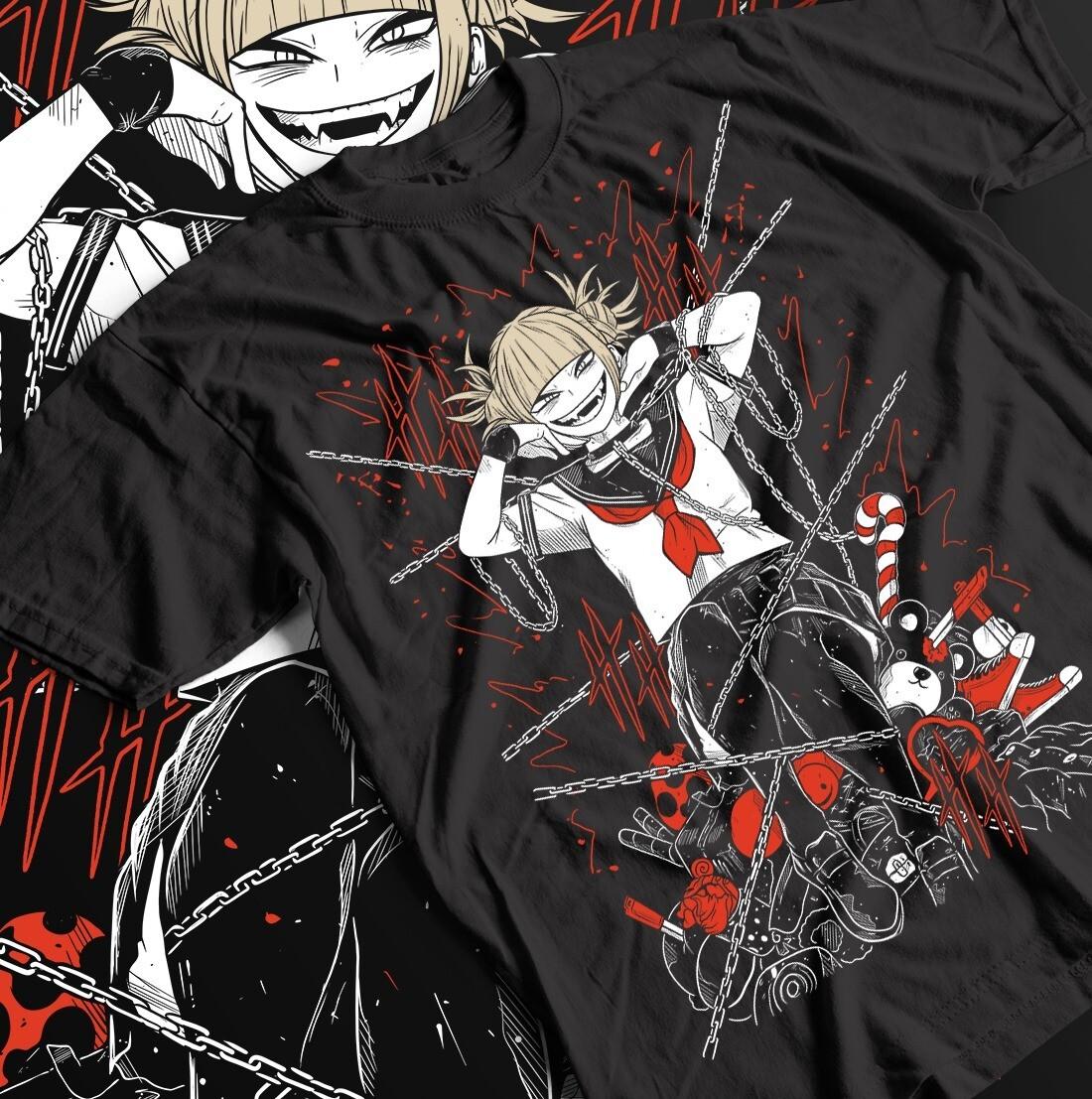 My Hero Academia T-Shirt Himiko Toga Izuku Midoriya Unisex Tee Kawaii Gift XXL
