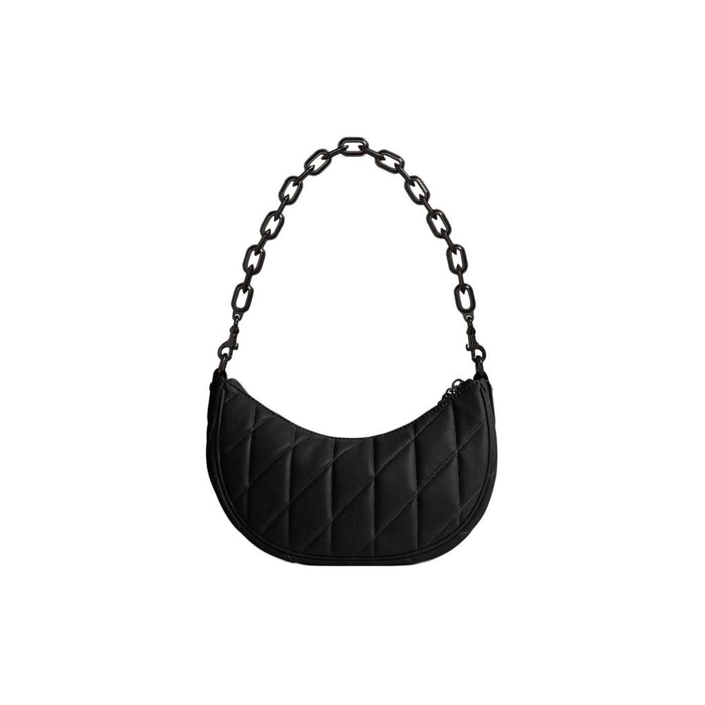 COACH Mira Leather Shoulder Bag, Crossbody Bag, Handbag Medium Women's Black CP148-V5BLK