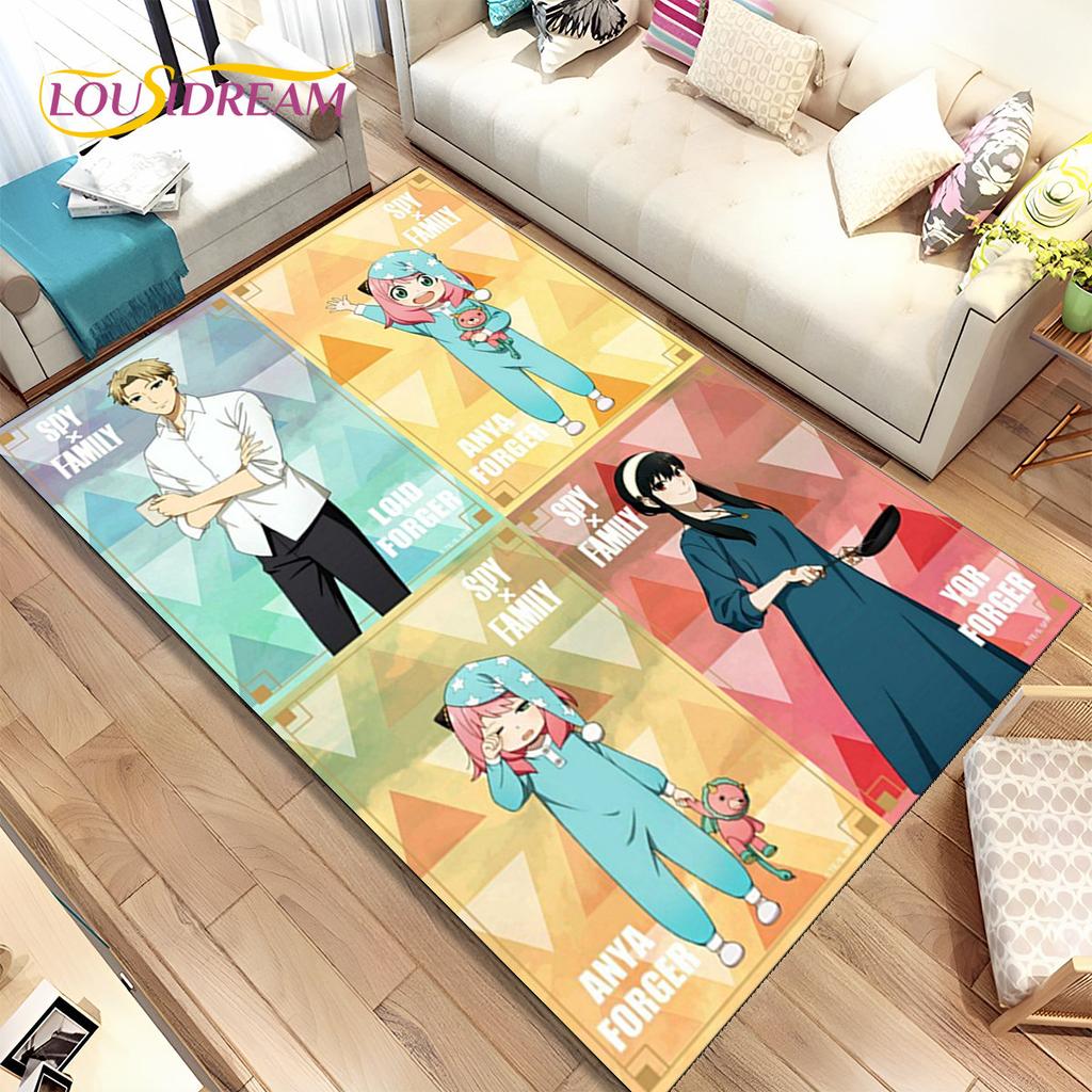 Japan Anime SPY×FAMILY Cartoon  Area Rug Large,Carpet Rug for Living Room Bedroom Sofa Doormat Decoration,kid Non-slip Floor Mat