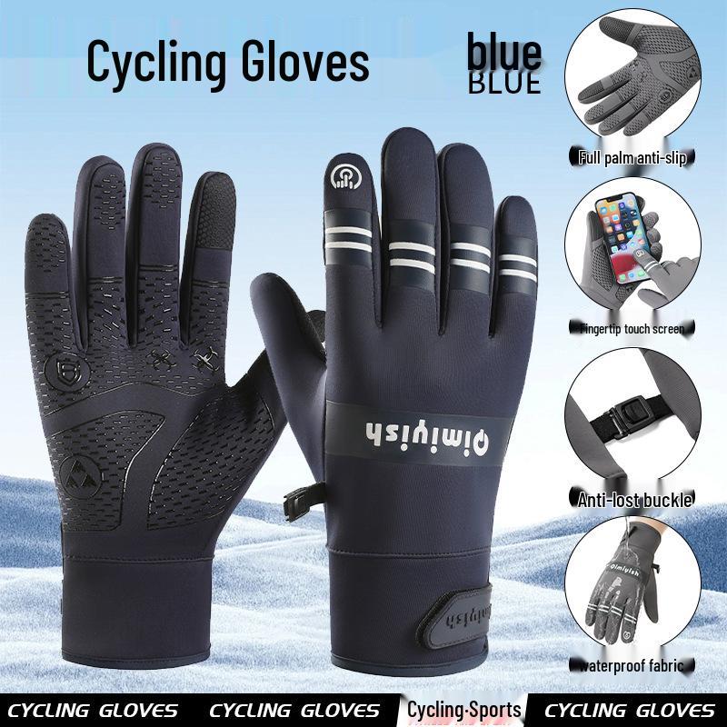 Guanti da sci invernali unisex: Foderato in Velluto, Touchscreen, Antivento e Antifreddo per Sport all'Aperto