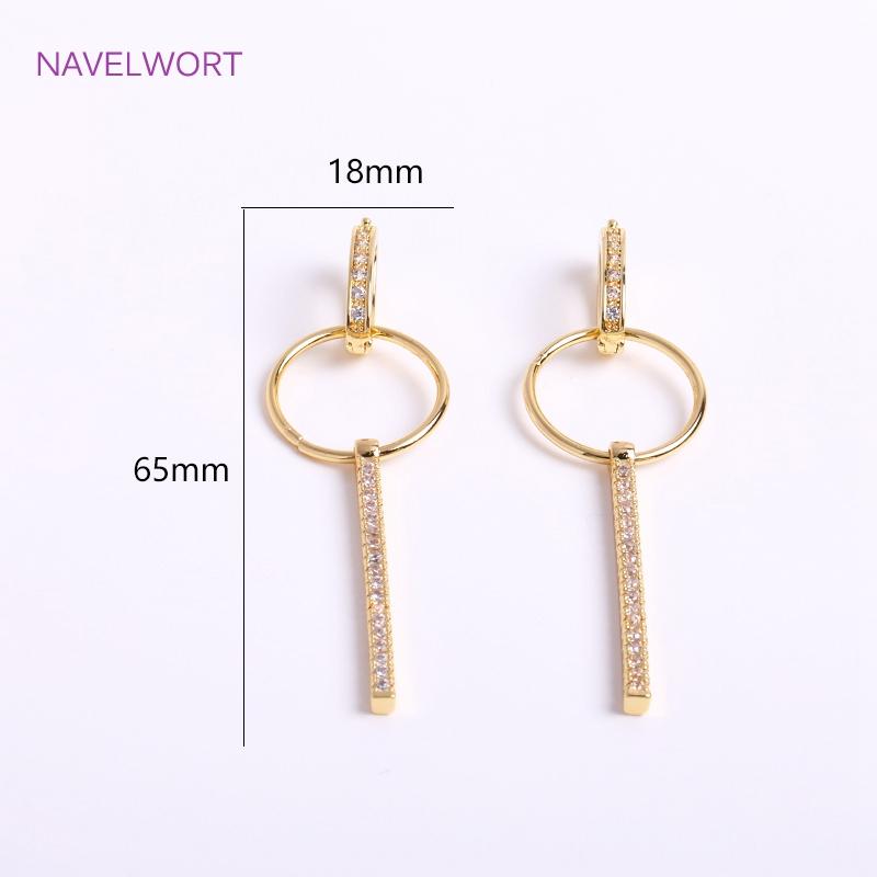 

Trendy 18K Gold Plated Pearl Pendants Components,Inlaid Zircon Pearl Pendants Mounting Findings DIY Jewelry Making Accessories 1 piece