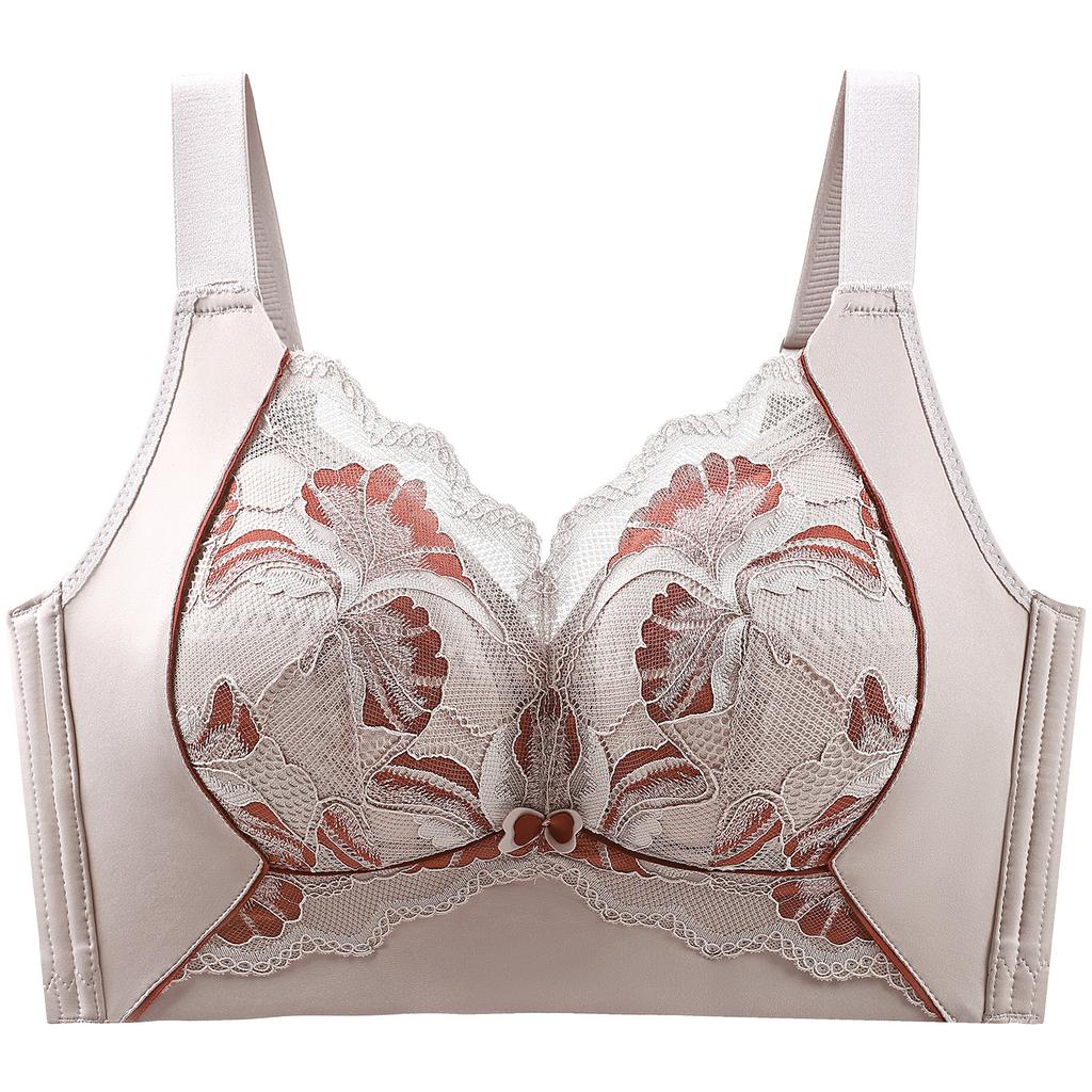 New Lace Large Size Adjustment Type, Thin Breasts, No Steel Rings, Bra Gathering, Big Breast Cup