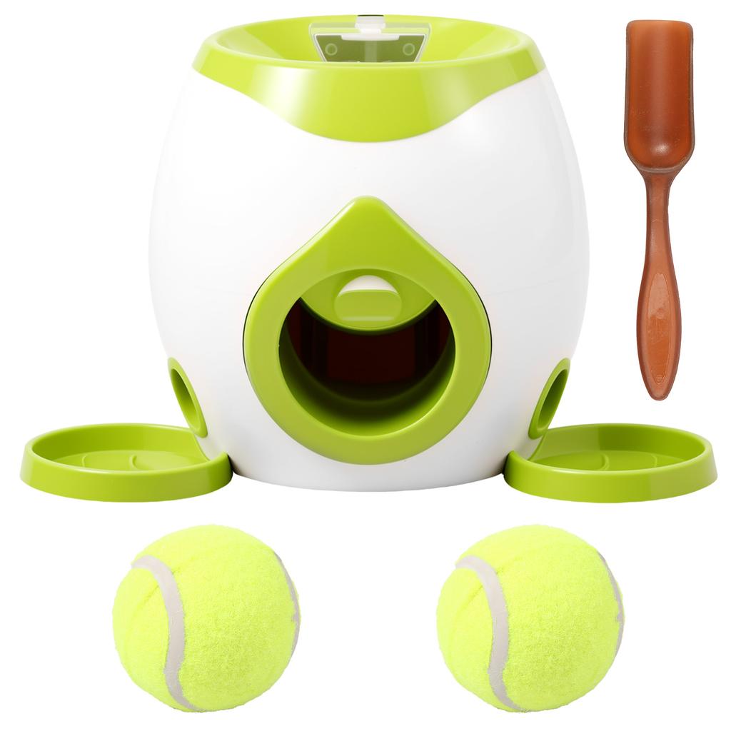 Dog Automatic Tennis Ball Launcher Pet Training Interactive Toy Puppy Snack Reward Machine Treat Dispenser Fun Interactive