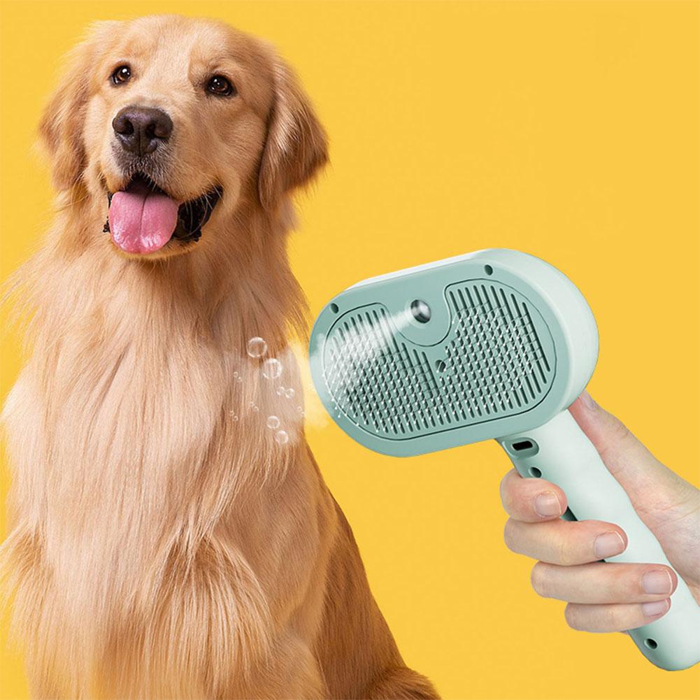 Dog Comb Pet Steam Massage Brush Safe Round Head Soft Teeth Spray Hair Removal Comb for Dog Universal for Cats Dogs Accessories