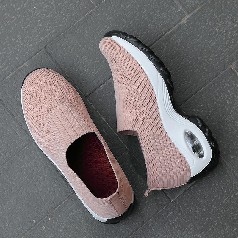 New Jianbu Casual Shoes Breathable Foot Cover Middle-aged Mesh Sports Shoes Casual Thick Sole Heightening Rocking Women's Shoes