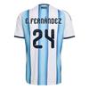 adidas Fußball-Weltmeisterschaft 2026 Argentinische Nationalmannschaft Enzo Fernandez Heim-Fan-Version Schnelltrocknendes Kurzarm Komfortables Fußballtrikot Herren Oberteile JM8396-24