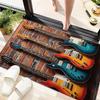 1Pc Electric Guitar Theme Printed Circular Carpet, Home Door Mat, Outdoor Travel Protection Carpet A2
