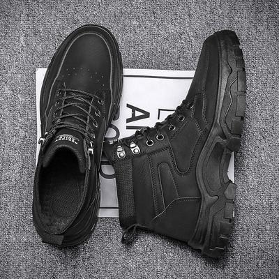 Autumn New High Top Work Shoes for Men Platform Ankle Boots Fashion Quality 1 Boots Outdoor Booties Zapatos De Hombre
