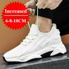 Herrenschuhe 10cm Höherwachsende Sneaker Atmungsaktive Freizeitschuhe für den Außenbereich Schnürschuhe Herren Laufschuh Netzgewebe Weiche Sohle Erhöhungsschuhe