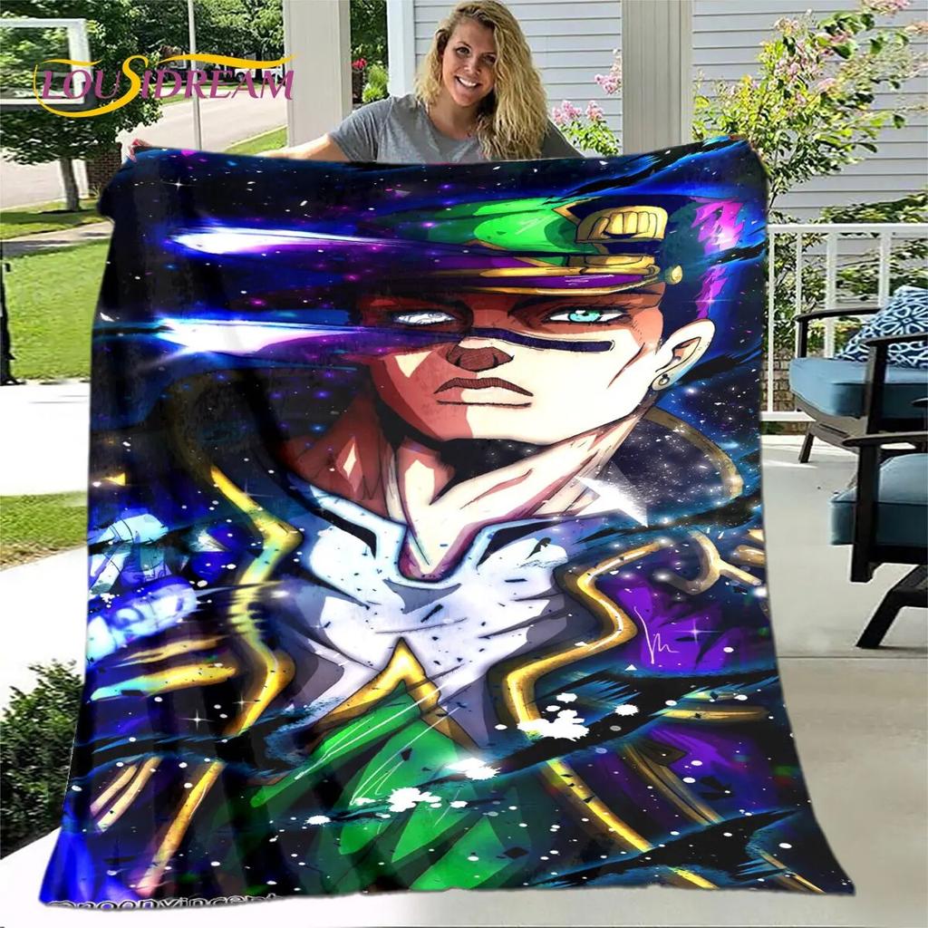 Jojo's Bizarre Adventure Anime Soft Plush Blanket,Flannel Blanket Throw Blanket for Living Room Bedroom Bed Sofa Picnic Cover