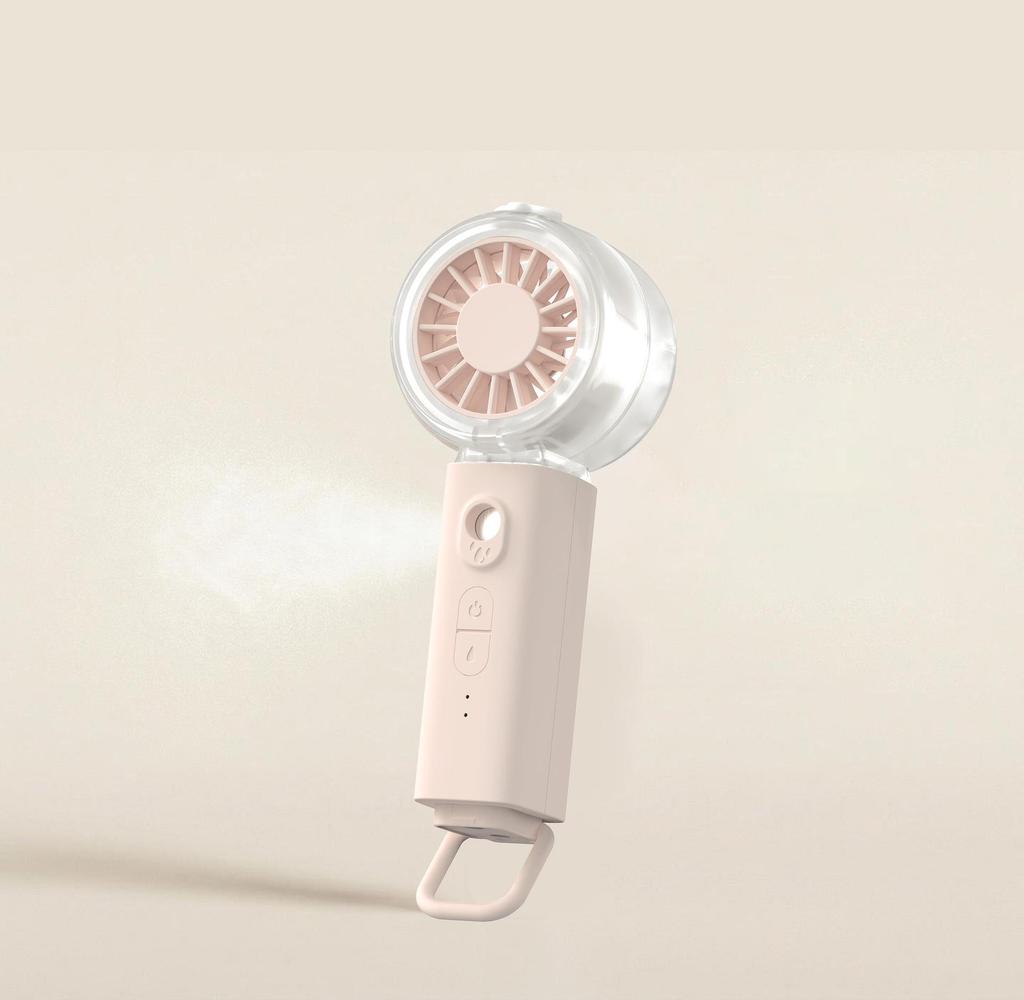 Rechargeable Mini Portable Fan: Long-Lasting, Quiet Turbine for Cool and Humidifying Experience