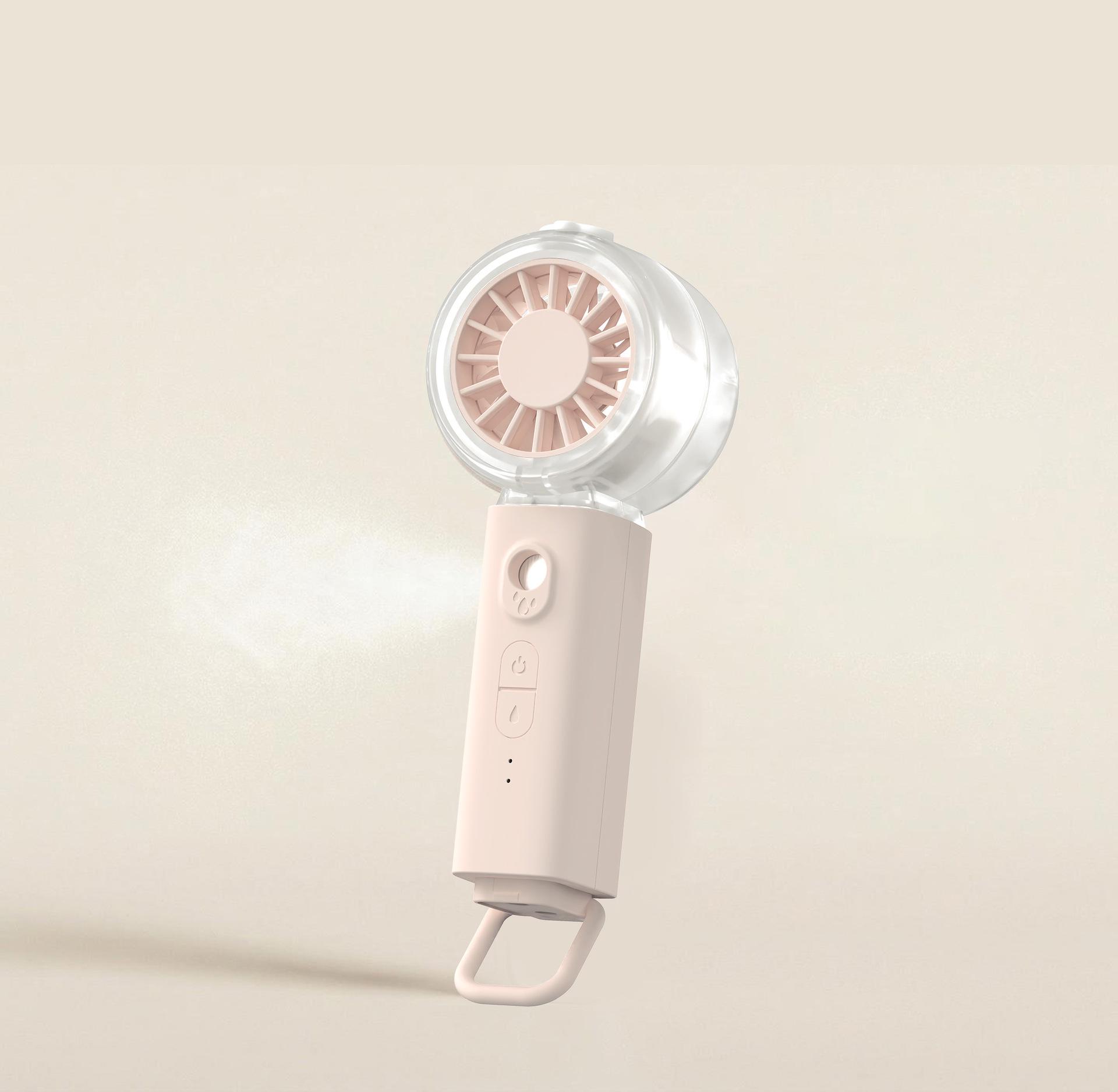 

Rechargeable Mini Portable Fan: Long-Lasting, Quiet Turbine for Cool and Humidifying Experience 62*55*153.5mm розовый