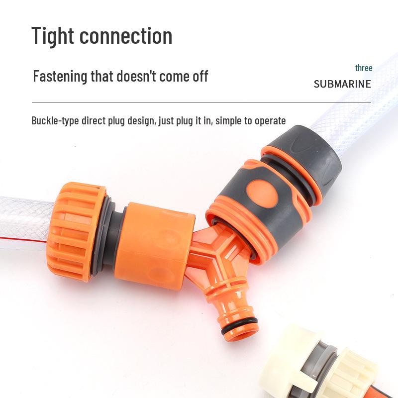 Household Water Gun Connector for 3/4/6 Point & 1 Inch Soft Hose - Car Washer Nipple & Washing Machine Faucet Adapter