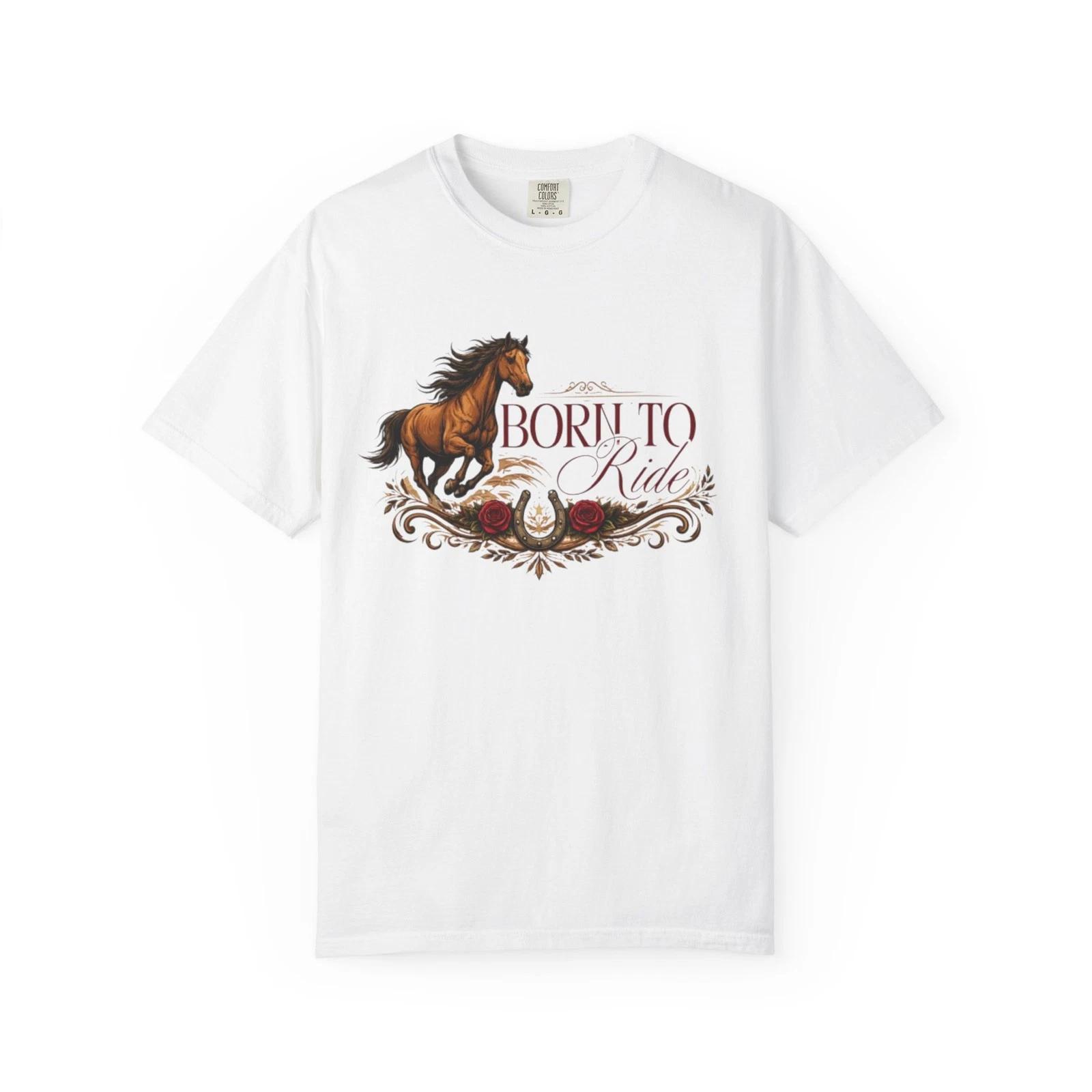 Born to Ride Horse Shirt | Equestrian Western Graphic Tee L