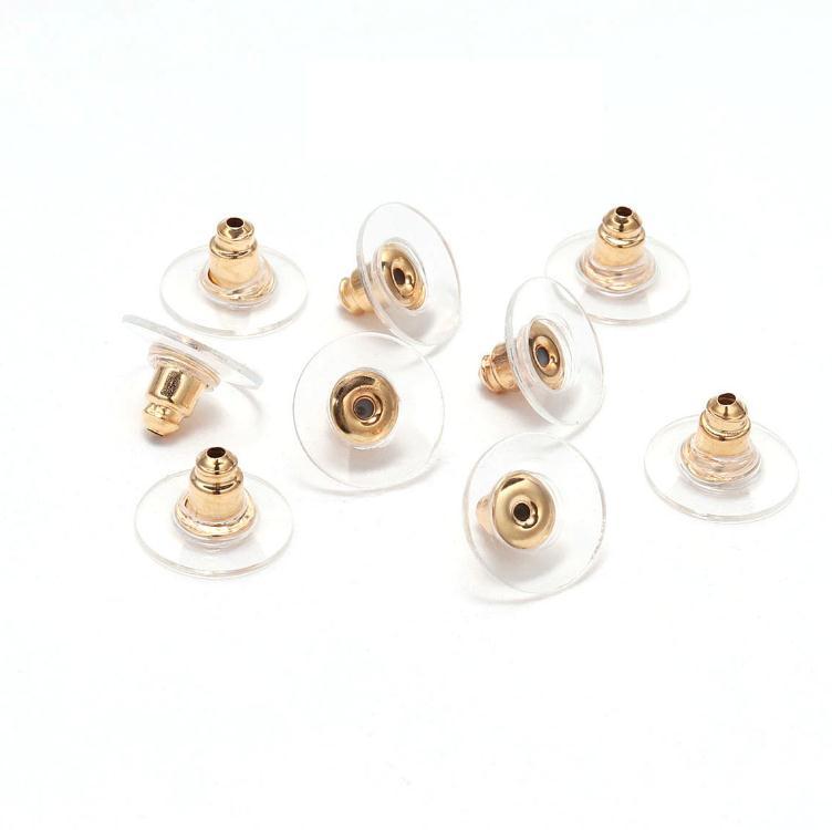 

Frisbee Stud Earrings with Bullet Head Metal and Plastic Ear Plugs Ear Plug 10mm