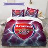 Arsenal Wzór Pościel Zestaw Kołdry Poszewka na Kołdrę Poszewka na Poduszkę Dekoracja Domu Prezent Urodzinowy (1 * poszwa na kołdrę + 2 * poszewki na poduszki, bez rdzenia)