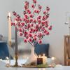 Artificial Red Berries Stems, Berry Picked Holly Berries For Christmas Tree Christmas Wreath Decoration Flower Arrangement, Halloween Festiva