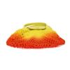 Longchamp Le Pliage Filet 38 Short Handle Woven Cotton And Leather Trim Tote Bag Women Tote Bags Yellow Lemon-Yellow 10121HCBH85