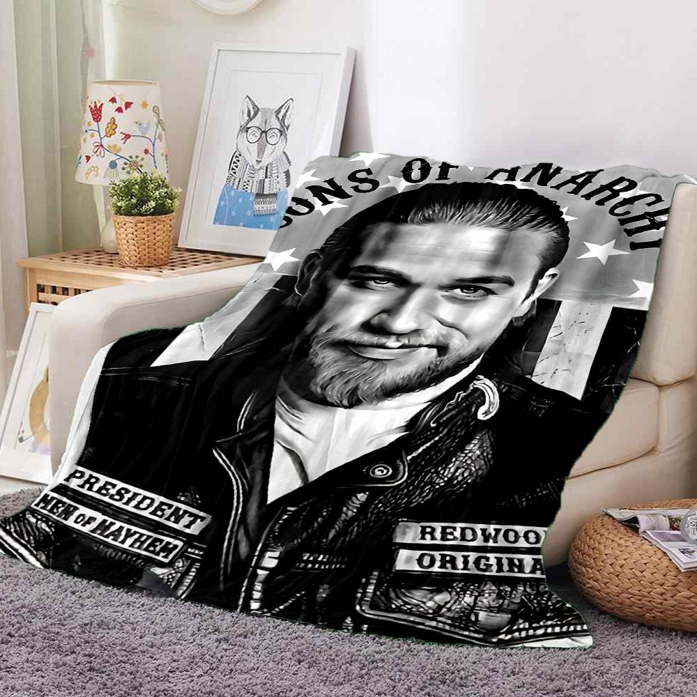 Sons Anarchy Flannel Blanket Throw Blanket Soft Warm Sofa Bed Camping Home Decor Unique Christmas Gift C921122