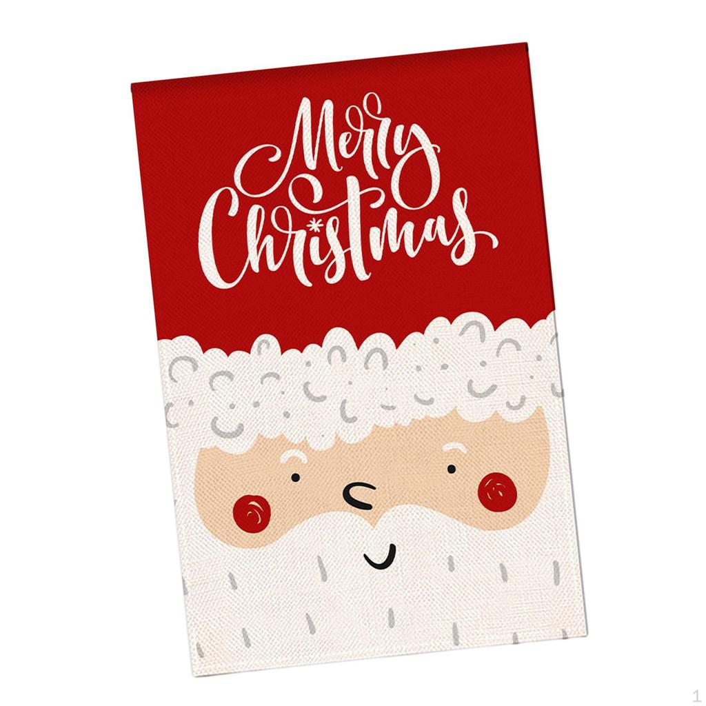 Banner Christmas Decorative Garden Flag Linen Ornament Accessories Courtyard