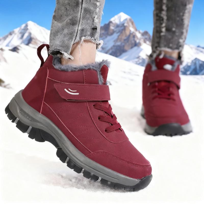 Women's Snow Boots Winter Fleece Thick Anti Slip Snow Boots Wide Last Walking Cotton Shoe Fleece-Lined Warmth Sneakers for Women