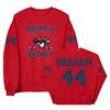 Crewneck Sweatshirt with Graphic Lettering and Sports Emblem Pullover for Casual Wear Comfortable Fit and Durable Fabric