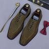 Mode Britischer Stil Echtes Leder Kuhveloursleder Oxfords Schuhe Elegant Gesellschaftlich Männlich Hochzeit Business Kleiderschuhe