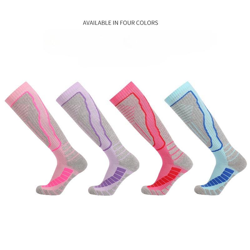 New Warm and Non-slip Professional Ladies Ski Socks Outdoor Sports Towel Bottom Thickened High-tube Sports Hiking Socks
