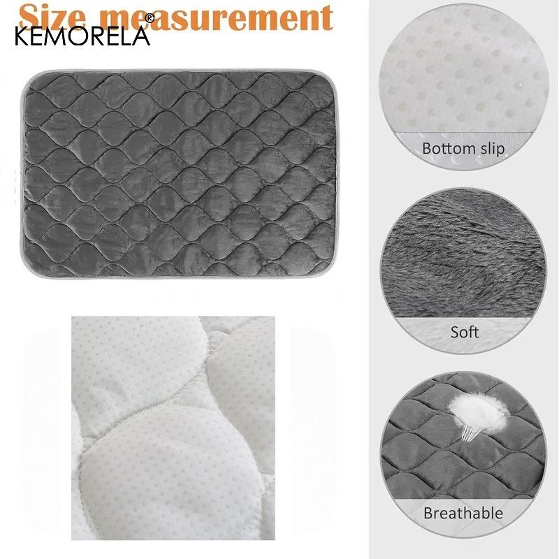 Extra Large Heavy-Duty Winter Warm Pet Bed - Non-Slip Washable Dog Crate Mat & Cat Pad Indoor Warm Bed for Small to Large Dogs