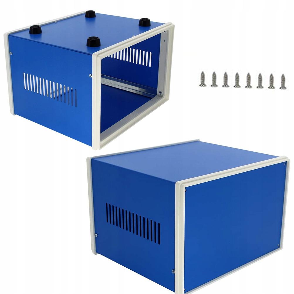 Blue Metal Housing For Devices 110X250X190Mm