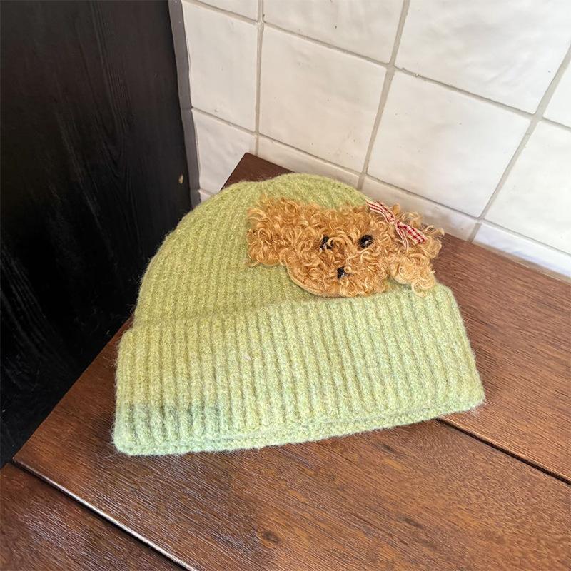 Autumn and winter new cute warm wool hat women's fashion versatile knitted hat scarf outdoor windproof velvet scarf