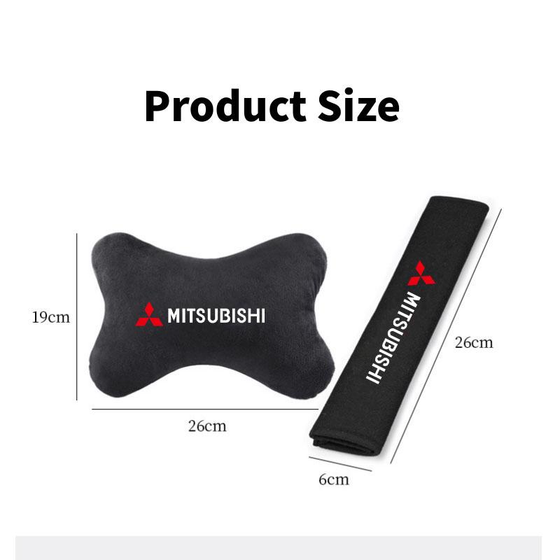 pdsh9 Car Seat Neck Pillow Headrest Lumbar Belt Shoulder Pads for Mitsubishi Outlander Lancer RALLIART Pajero Auto Accessories