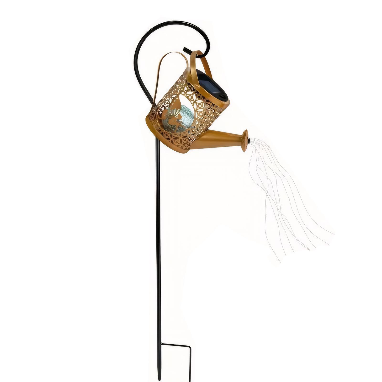 Светодиодный солнечный садовый светильник-лейка, теплый свет, светодиодная лейка для душа, IP65, водонепроницаемый, светодиодные гирлянды-водопад, садовый орнамент