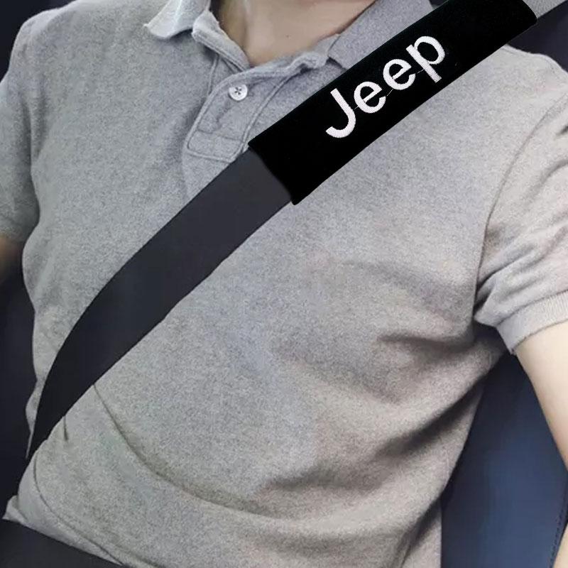New Accessories Car Safety Belt Shoulder Cover Seat Belt Pads for Jeep JK JL TJ Renegade Patriot Wrangler Cherokee Patriot Trail Liberty