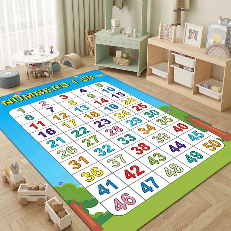 

1Pc Brain Teaser theme Printed rectangle carpet, home door mat, outdoor travel protection carpet A3 40x60cm( 15x23in )