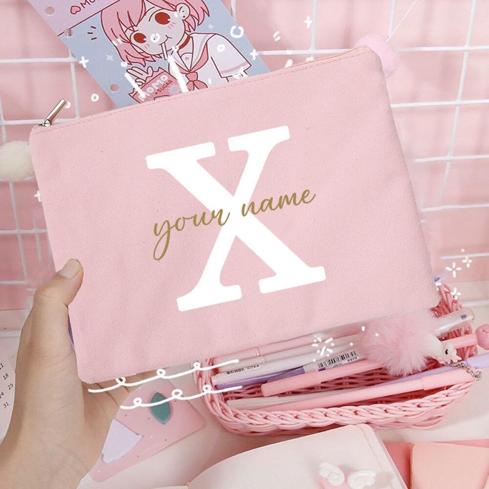 Personalized Custom Name Bridesmaid Cosmetic Bags Girls Neceser Makeup Bag Travel Toiletry Pouch Wedding Birthday Gifts for Her