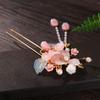 Antiker Blumen-Haarnadel Chinesischer Stil Blumen-Quaste Haarnadel Leichter Luxus Schmuck Haarschmuck Mädchen Trendiger Kopfschmuck