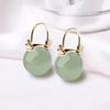 Ice Jade Jade Bead Earrings Circle Earrings Jewelry Gentle Ear Buckle  Women