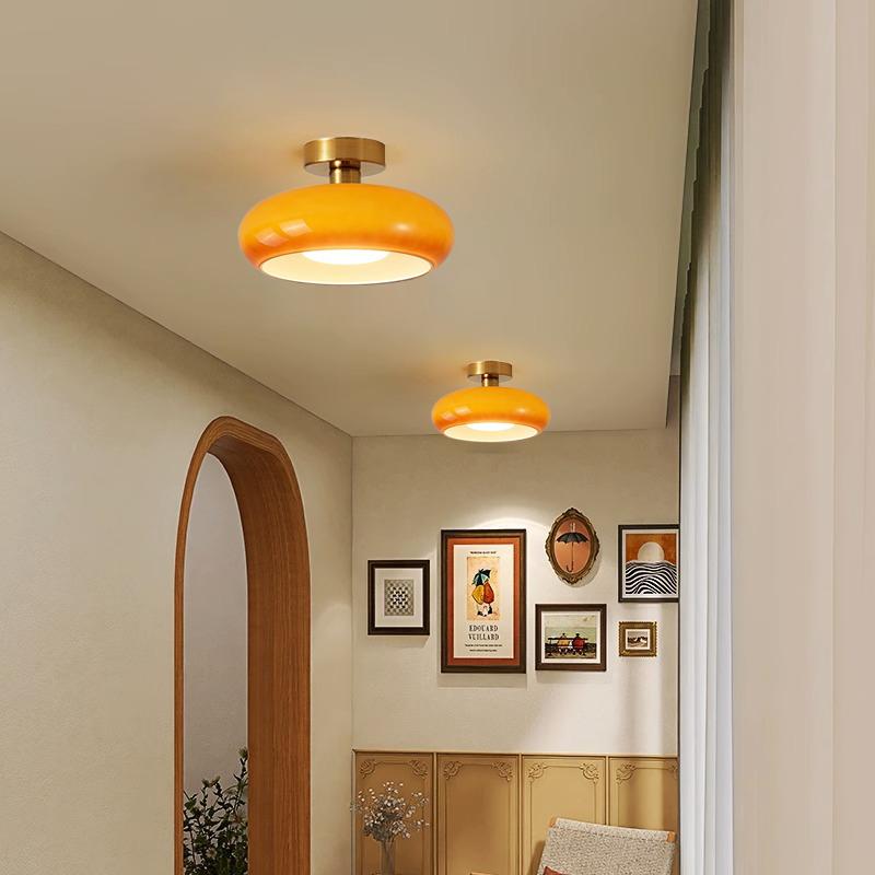 Vintage Glass Ceiling Light G80 Bulb For Living Room Entrance Bedroom Hallway Cloakroom Balcony Indoor Lighting Fixtures